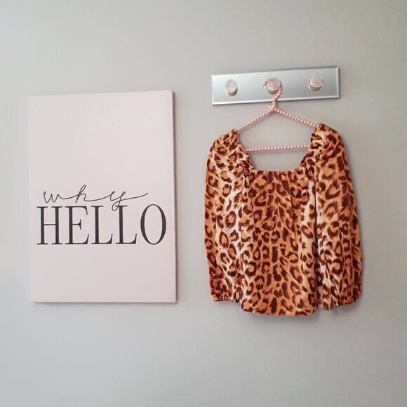 NWT Kate Spade panthera leopard print square neck cotton blouse top, XS - Picture 10 of 11